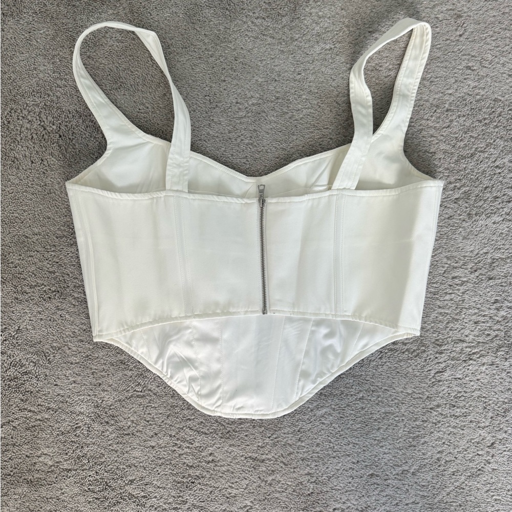 REVOLVE Bardot White Crop Top - Picture 7 of 7